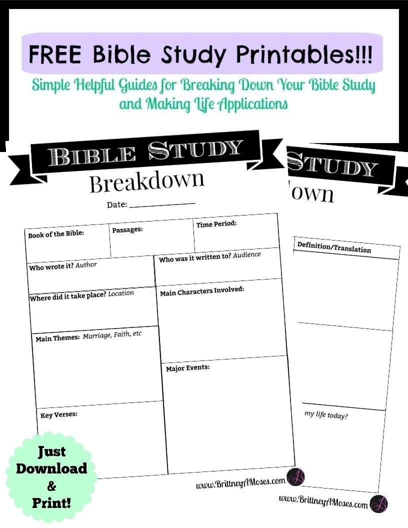 Free Printable Bible Study Lessons For Adults