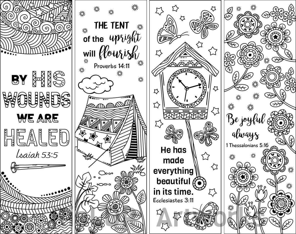 Free Printable Bible Verse Bookmarks To Color