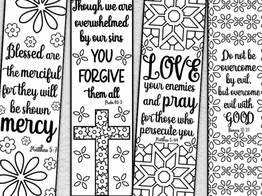 Free Printable Bible Verse Bookmarks To Color