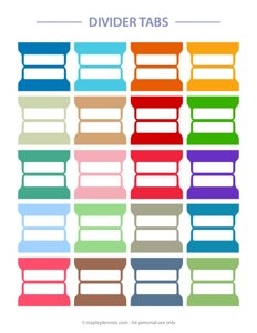 Free Printable Binder Divider Tabs Template
