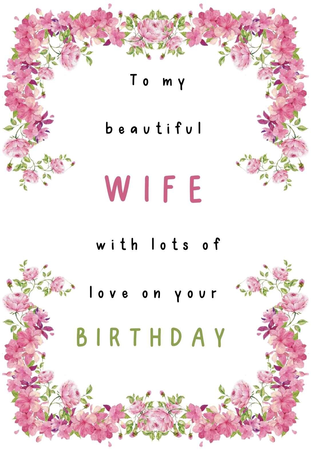 Free Printable Birthday Cards Wife