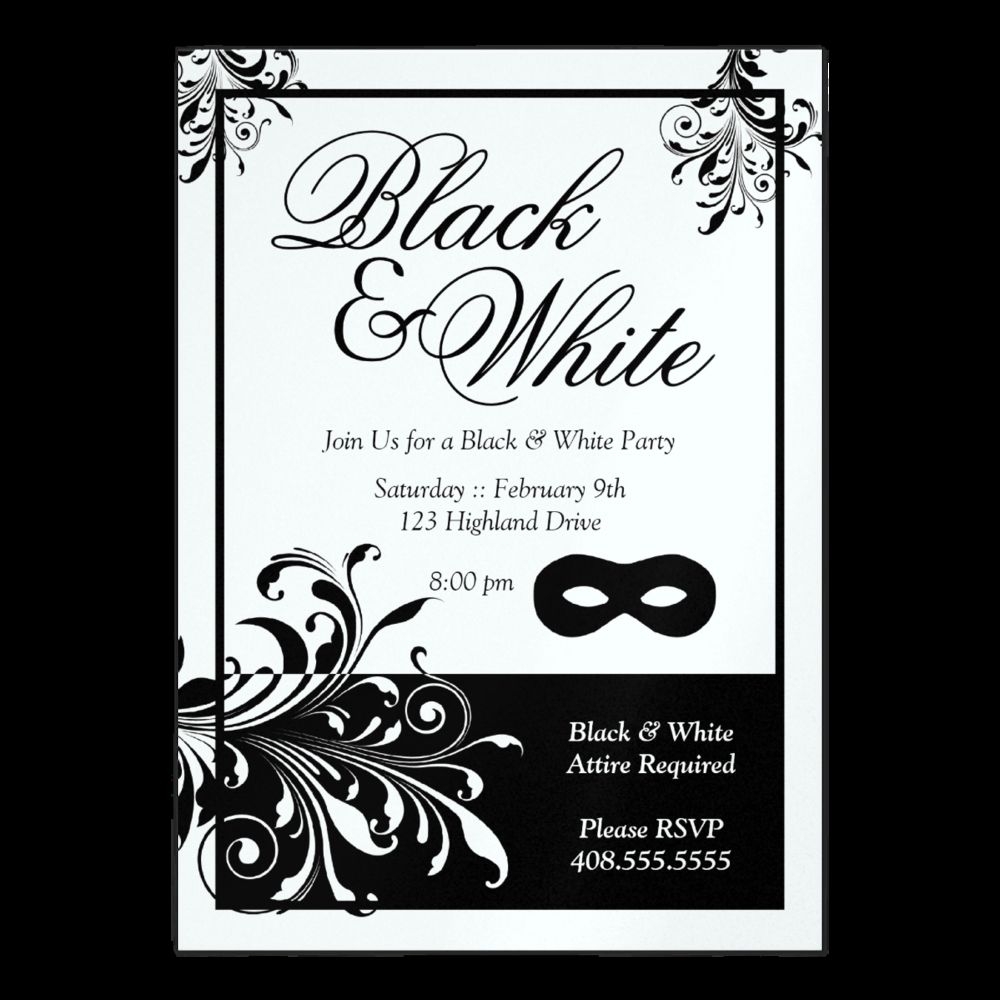 Free Printable Black And White Invitations