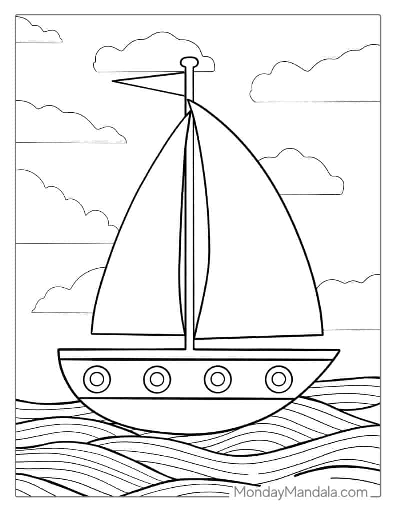 Free Printable Boat Coloring Pages For Kids