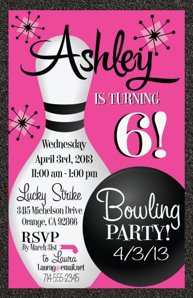 Free Printable Bowling Birthday Invitations Download Hundreds FREE
