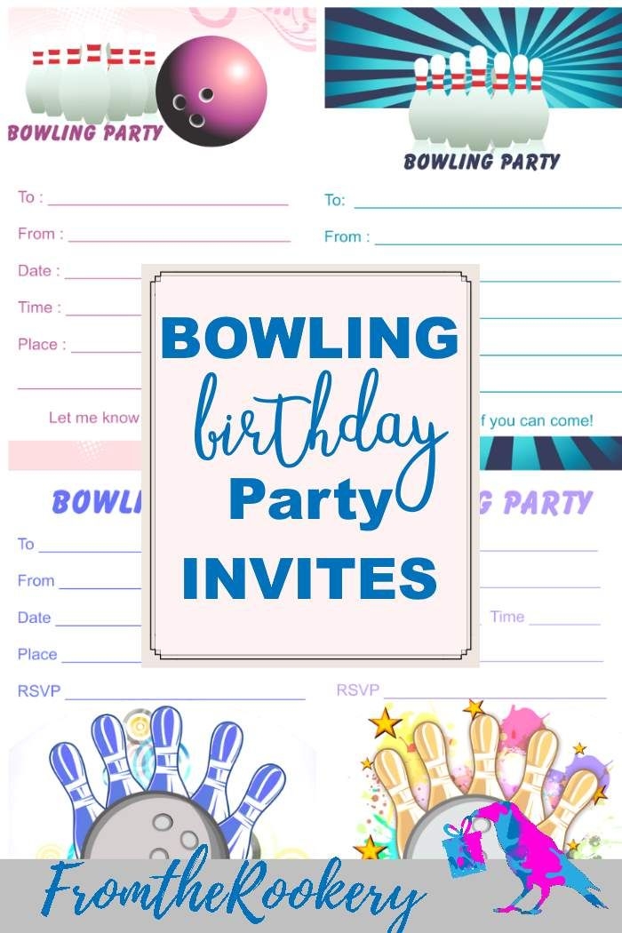 Free Printable Bowling Invitations Bowling Birthday Party Invitations 