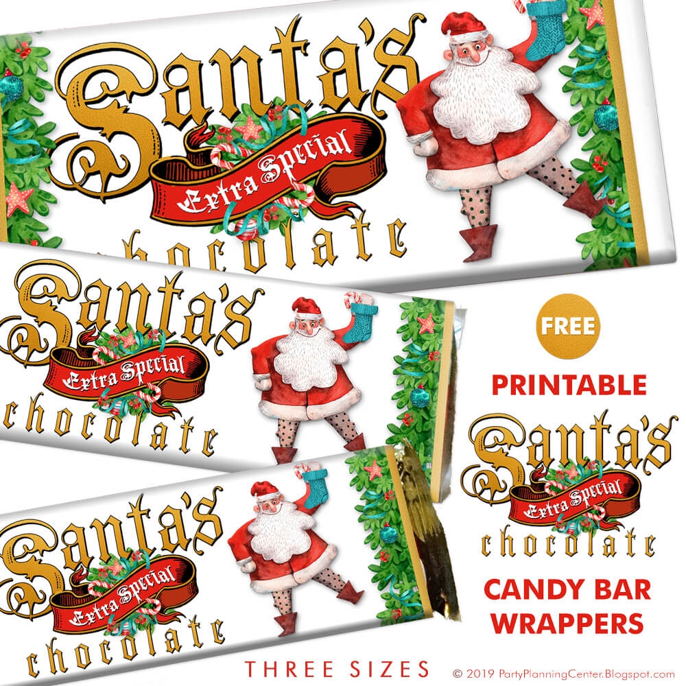 Free Printable Candy Bar Wrappers Templates Christmas