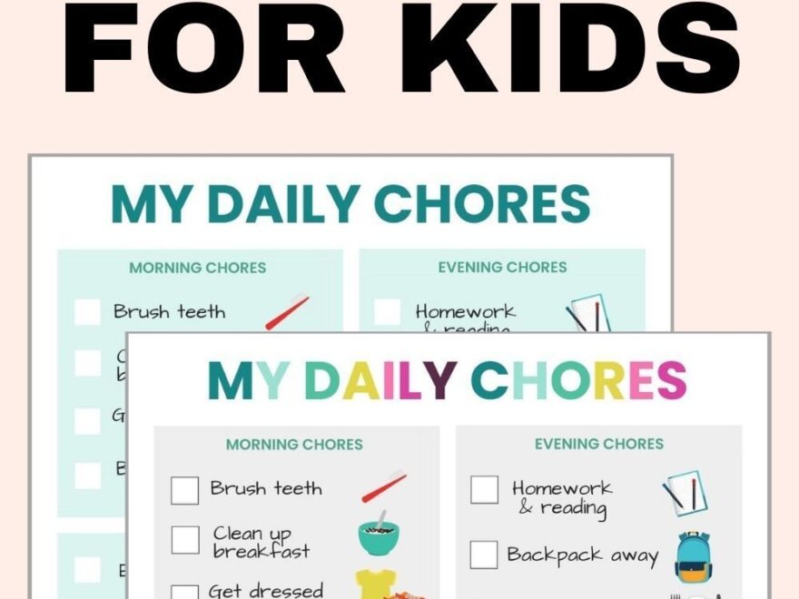 Free Printable Chore Chart For 5 6 Year Olds In 2020 Free Printable