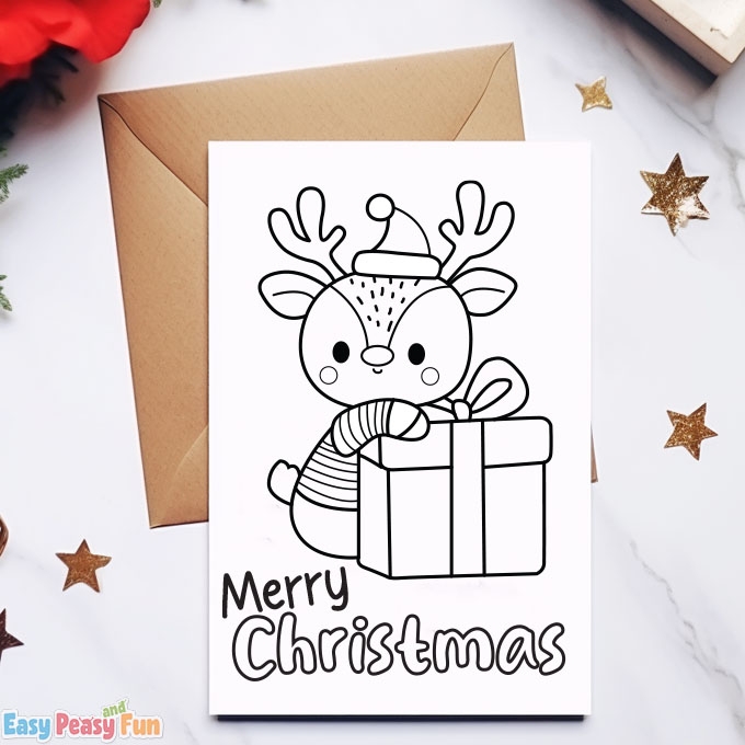 Free Printable Christmas Cards To Color Easy Peasy And Fun