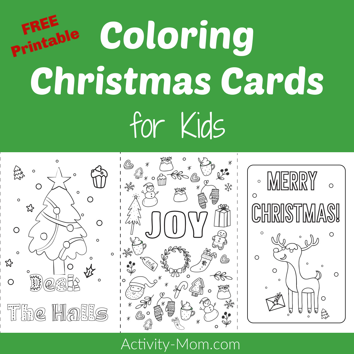 Free Printable Christmas Cards To Color