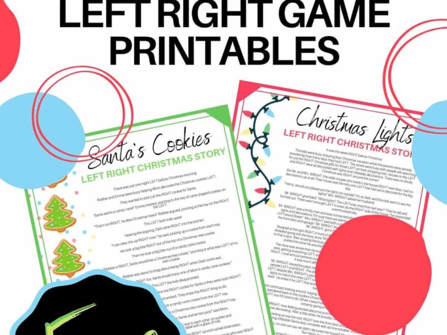 Free Printable Christmas Left Right Game