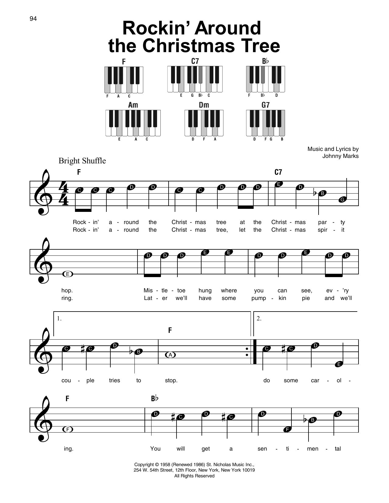 Free Printable Christmas Piano Sheet Music When There s A Piano Or A 