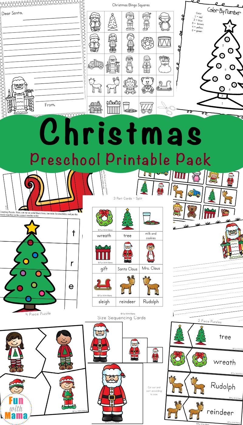 Free Printable Christmas Worksheets For Preschool Christmas 