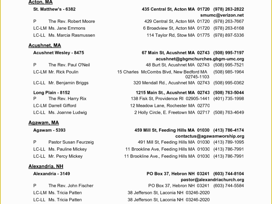 Free Printable Church Directory Template Of Best S Of Church Directory