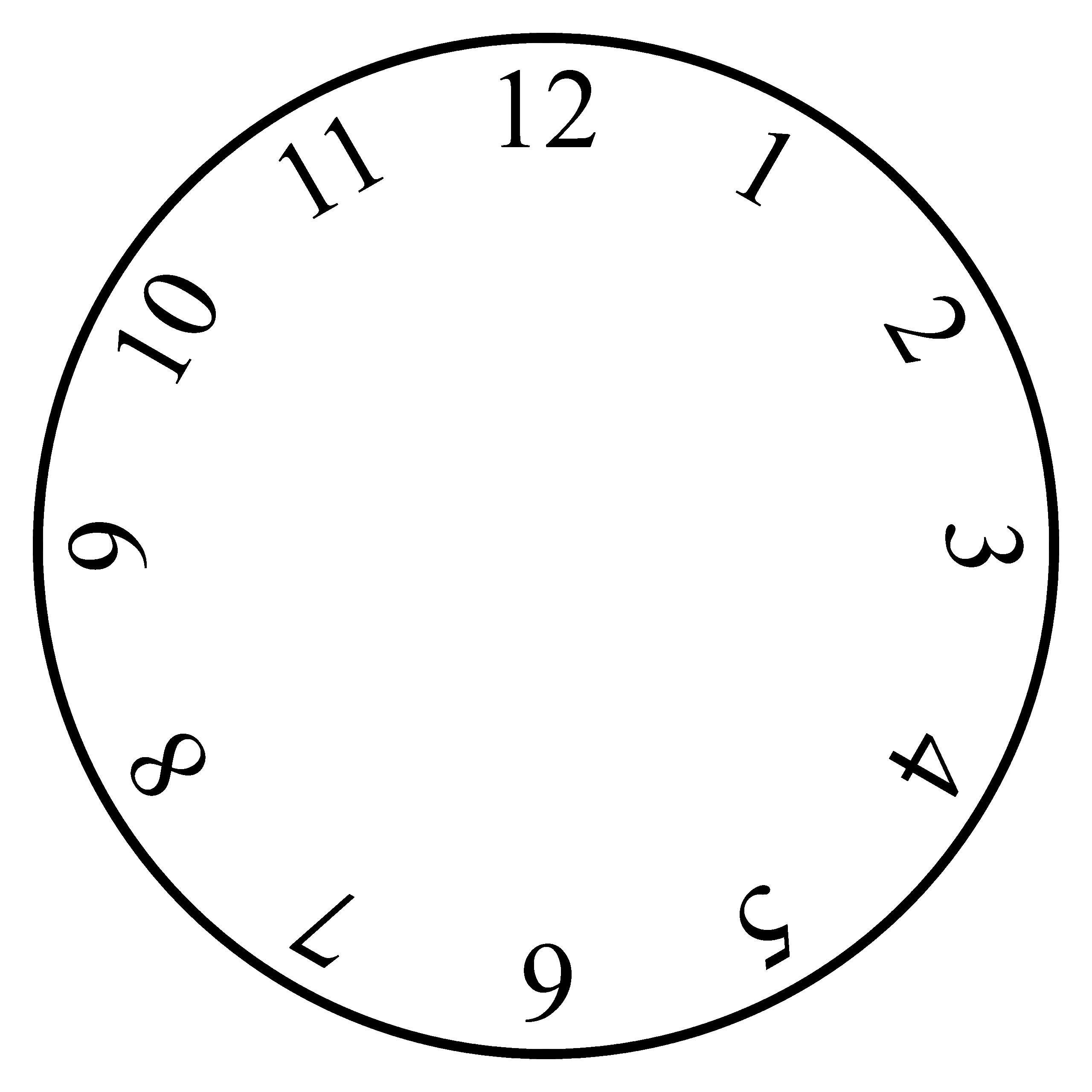 Free Printable Clock Face With Hands Pdf