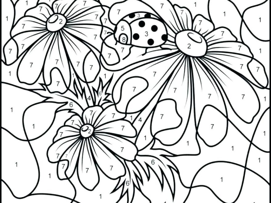 Free Printable Color By Number Coloring Pages For Adults At