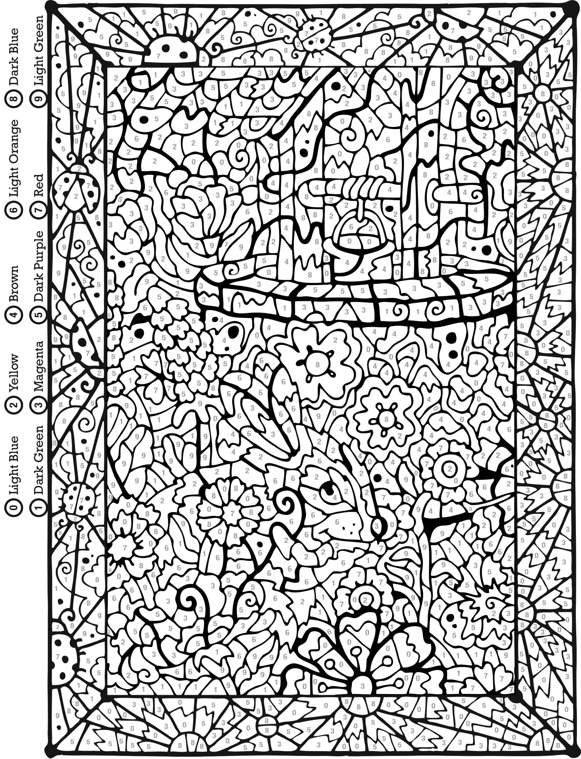 Free Printable Color By Number For Adults