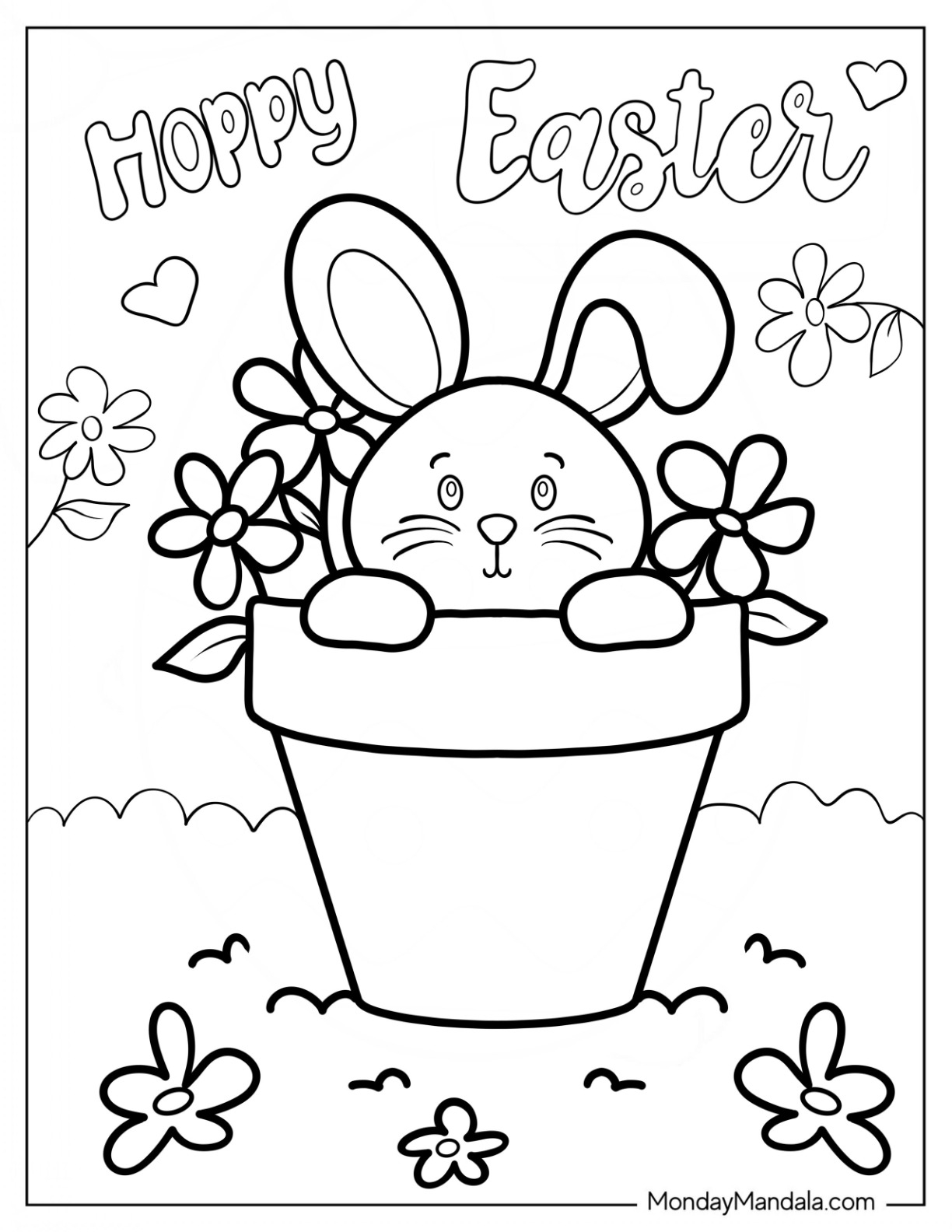 Free Printable Coloring Pages Easter Bunny Download Free Printable 