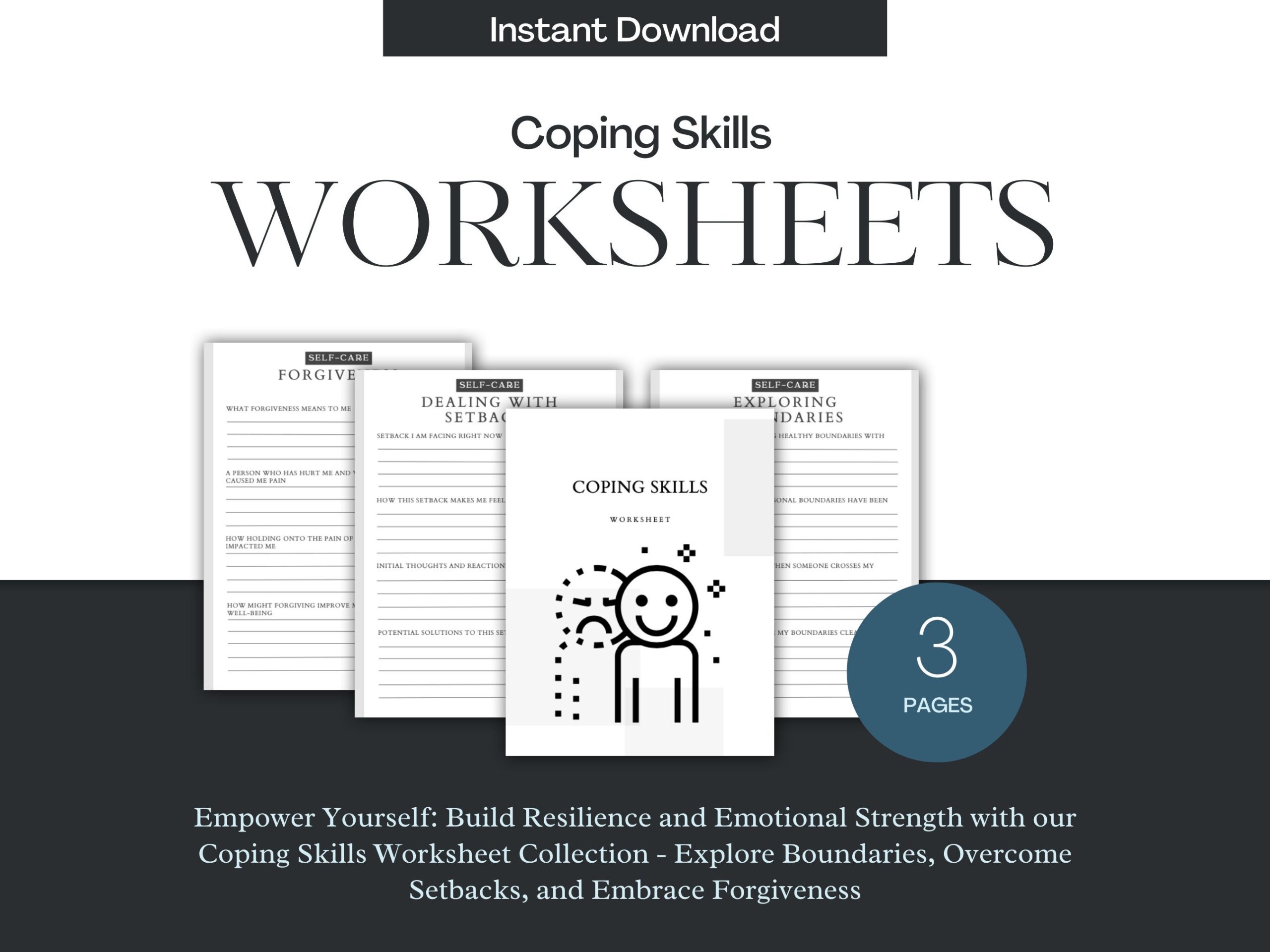 Free Printable Coping Skills Worksheets For Adults Access Mental 