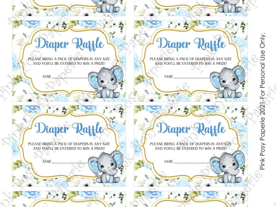 Free Printable Diaper Raffle Tickets Elephant Printable Word Searches