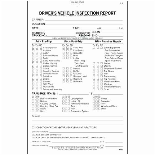 Free Printable Dot Pre Trip Inspection Form Printable Templates Your 