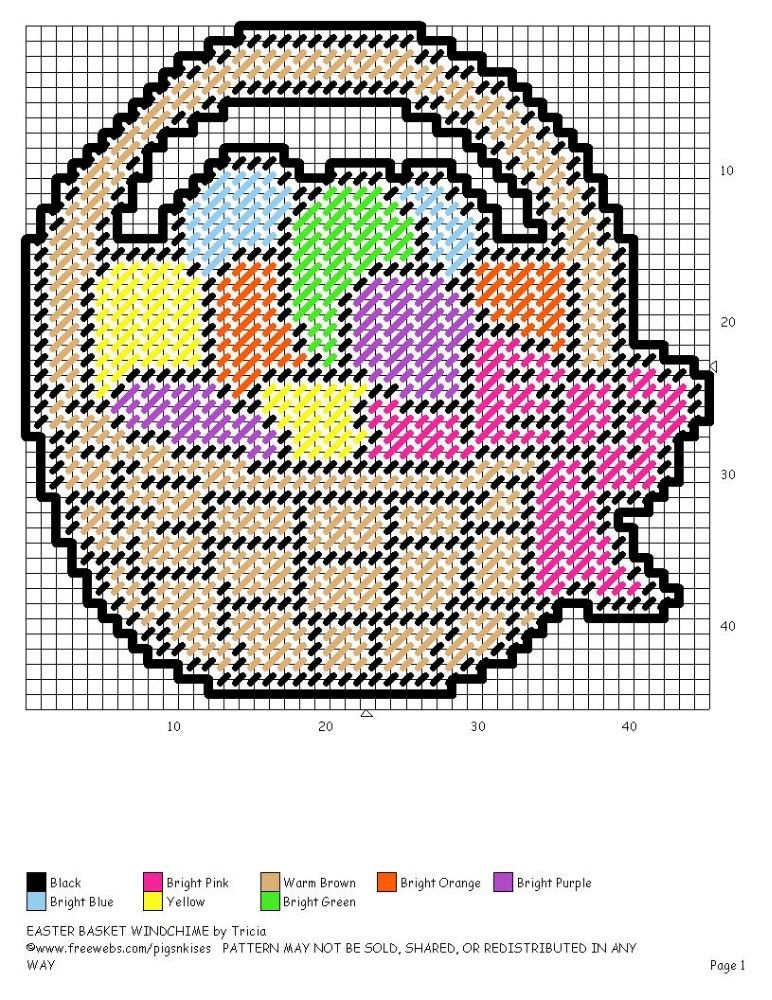 Free Printable Easter Basket Plastic Canvas Patterns Free Templates 