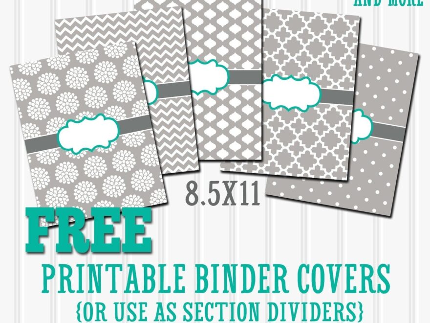 Free Printable Editable Binder Covers And Spines