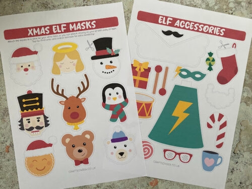 Free Printable Elf On The Shelf Masks And Props Crafts On Sea