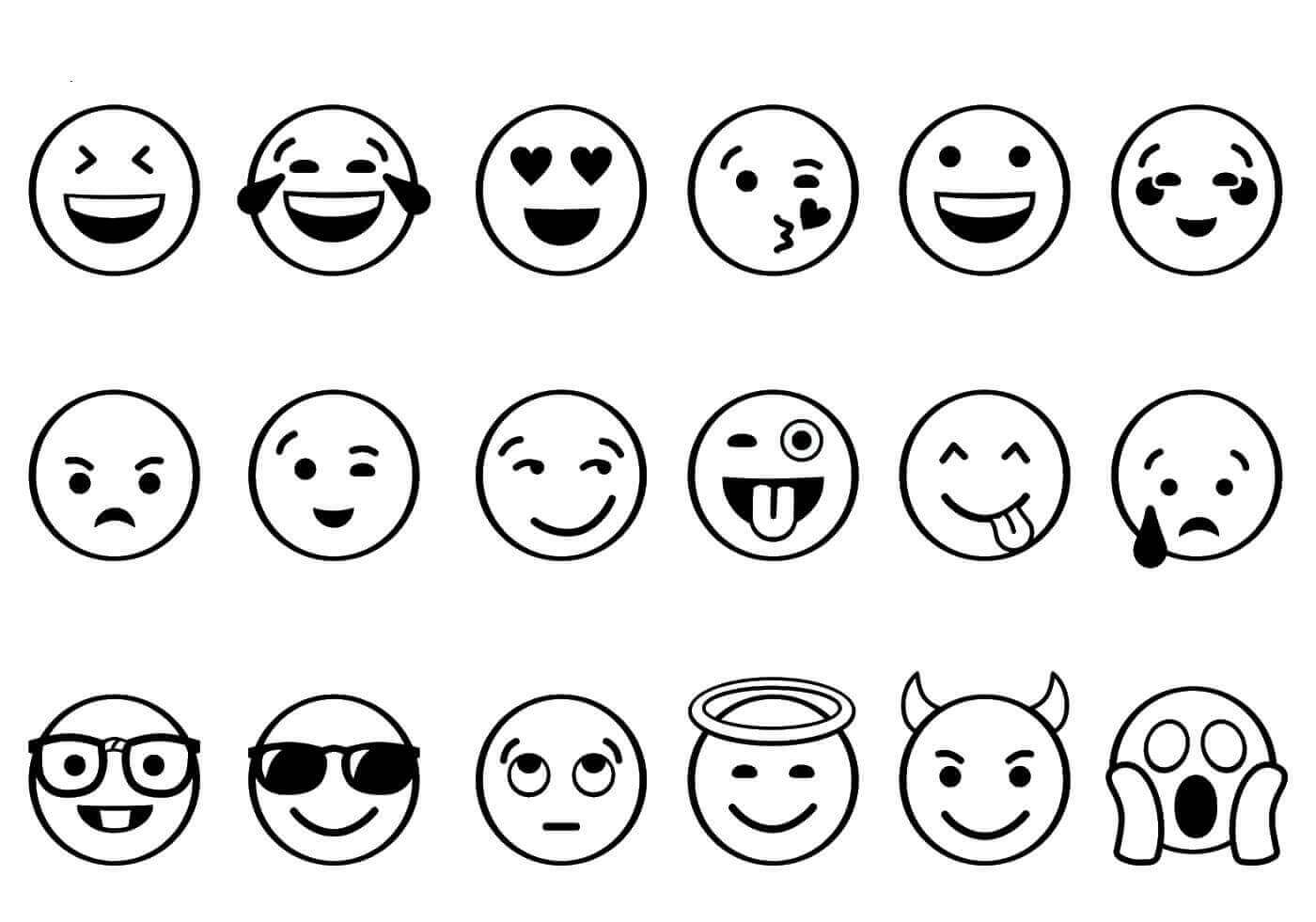 Emoji Printables Black And White