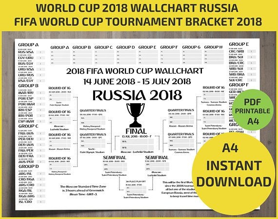 Free Printable Fifa World Cup 2018 Schedule Pacific Time Download Free 