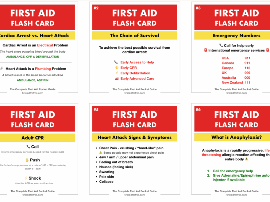 Free Printable First Aid Pocket Guide