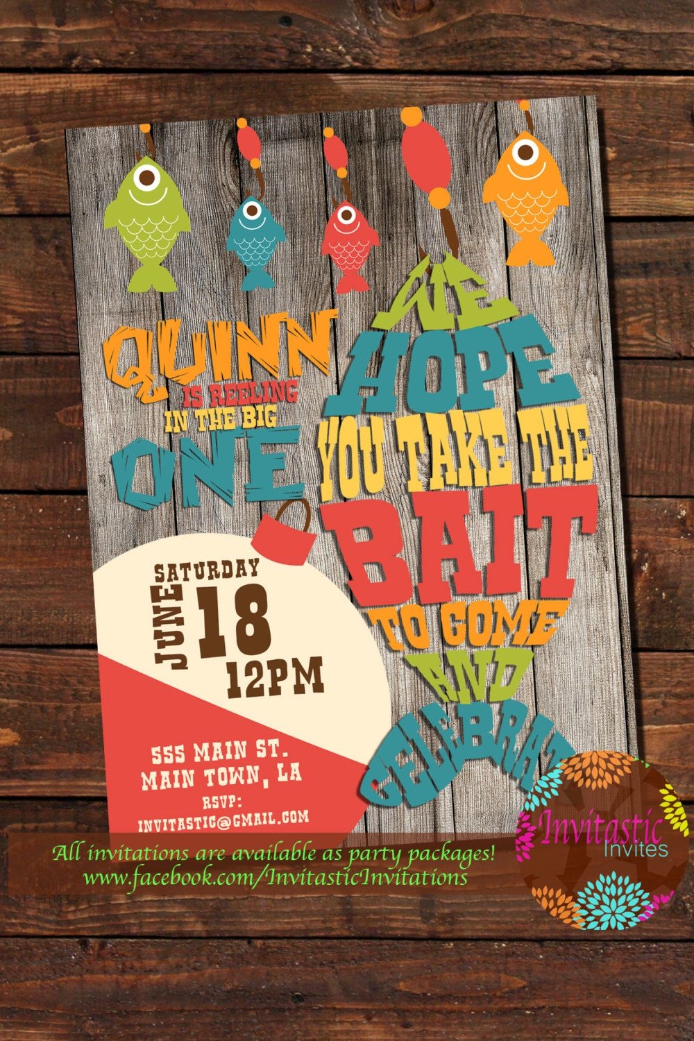 Free Printable Fishing Birthday Invitations
