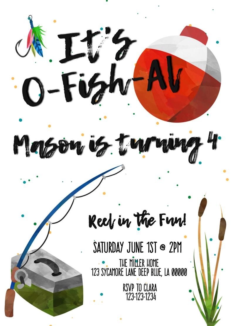Free Printable Fishing Birthday Invitations Printable Word Searches