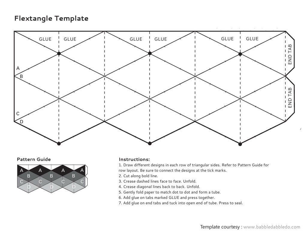 Free Printable Flextangle Template Patterns Dennis L Steinberg