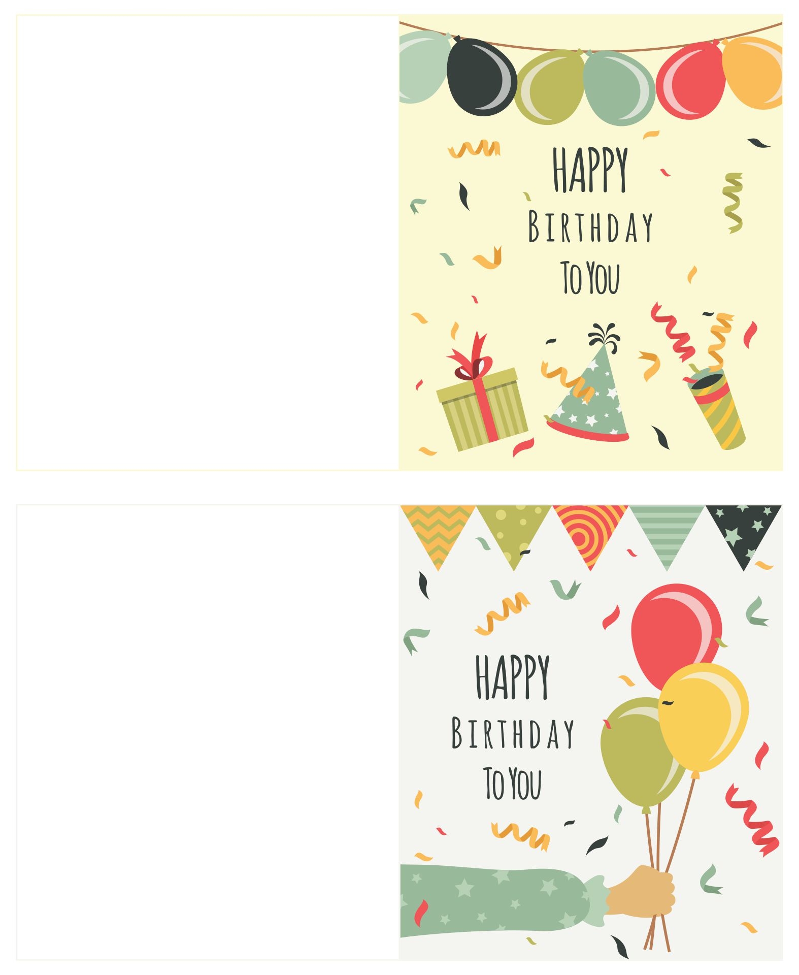 Free Printable Foldable Birthday Card