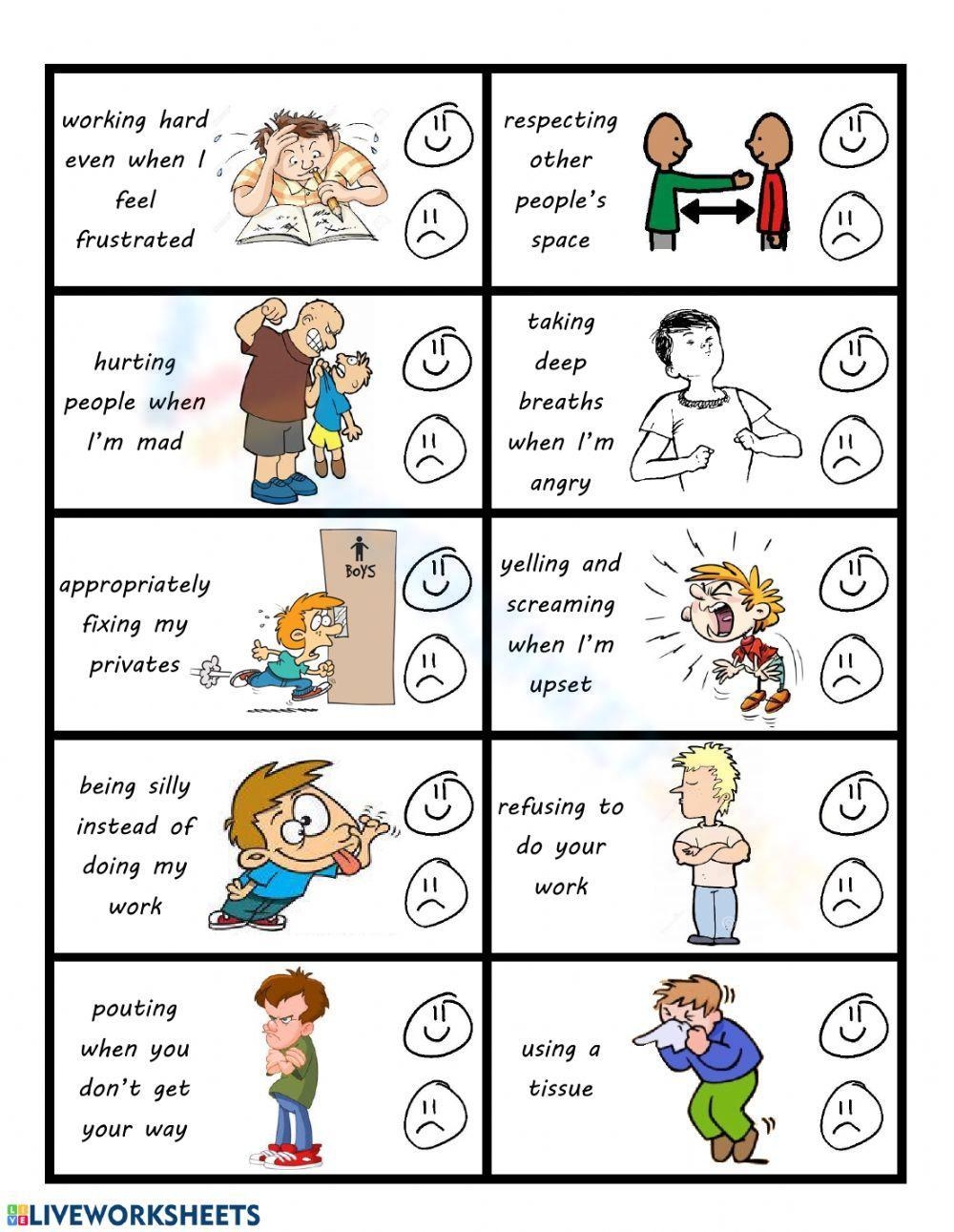 Free Printable Good Choices Bad Choices Worksheets PDF