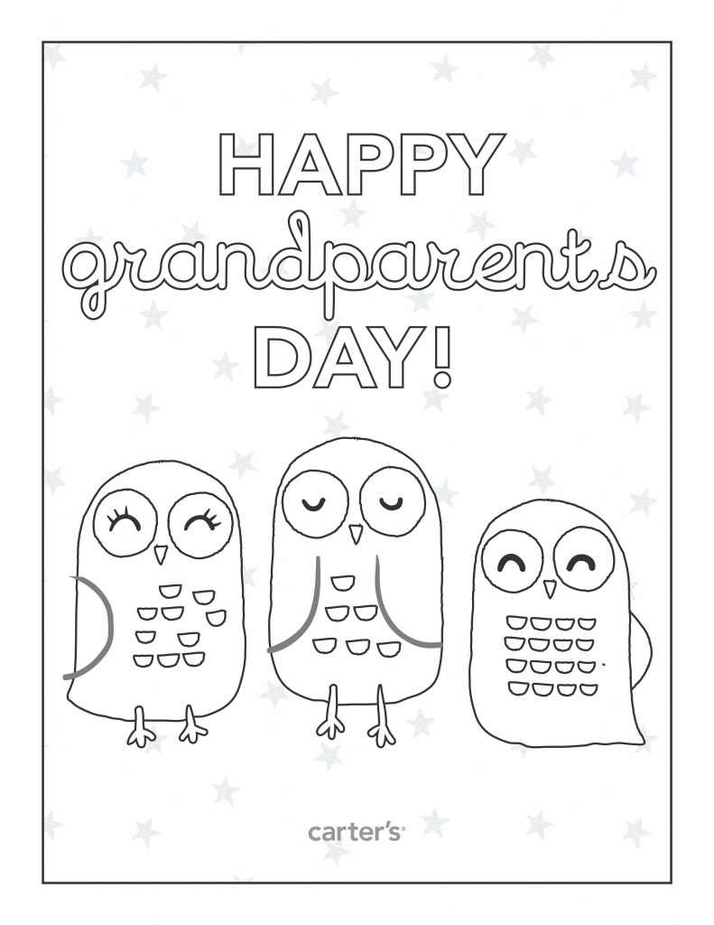 Free Printable Grandparents Day Cards To Color
