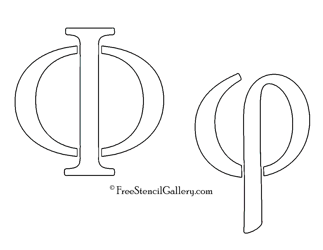 Free Printable Greek Letter Stencil Templates Printable Stencils