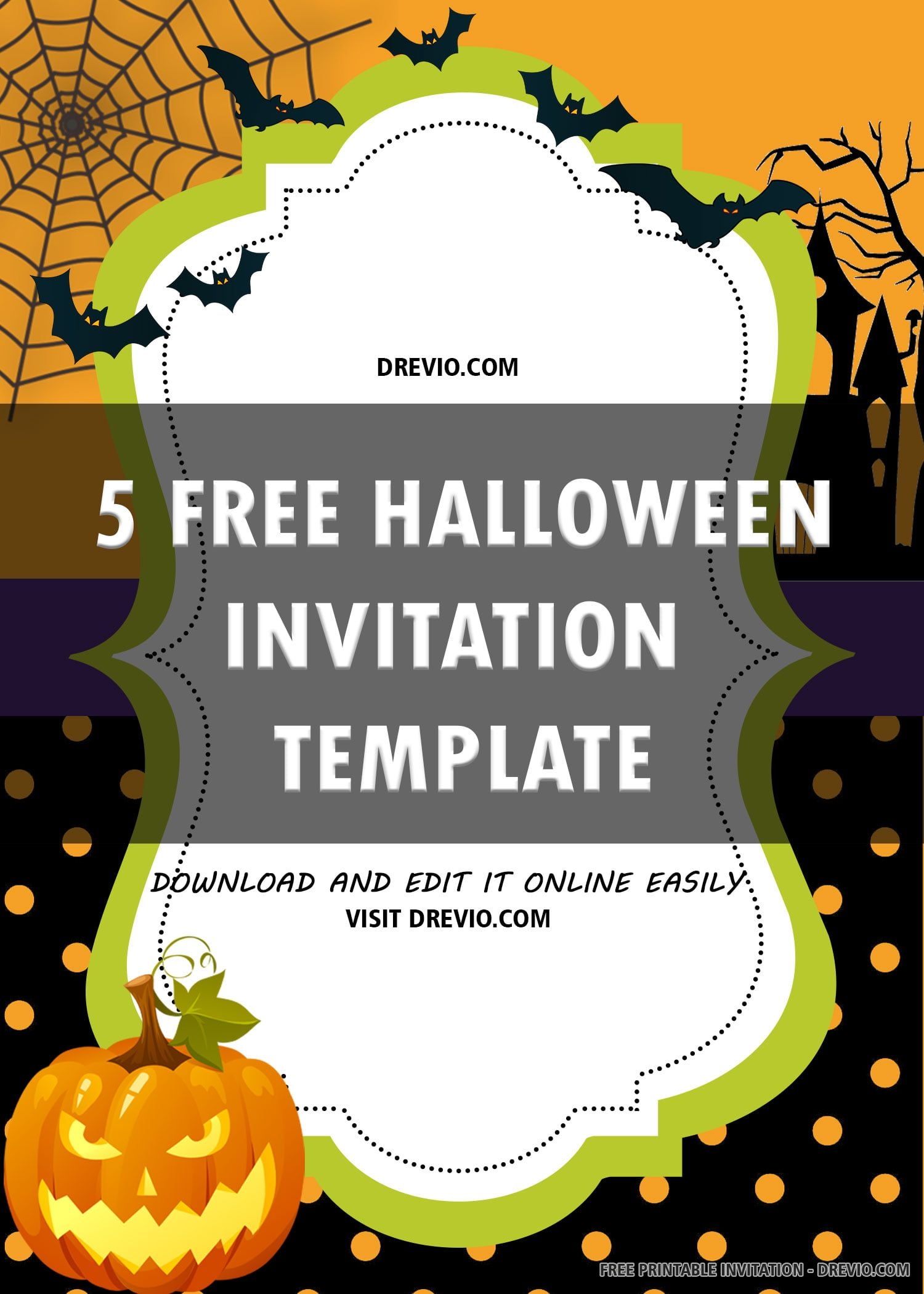 Free Printable Halloween Birthday Party Invitation Templates 