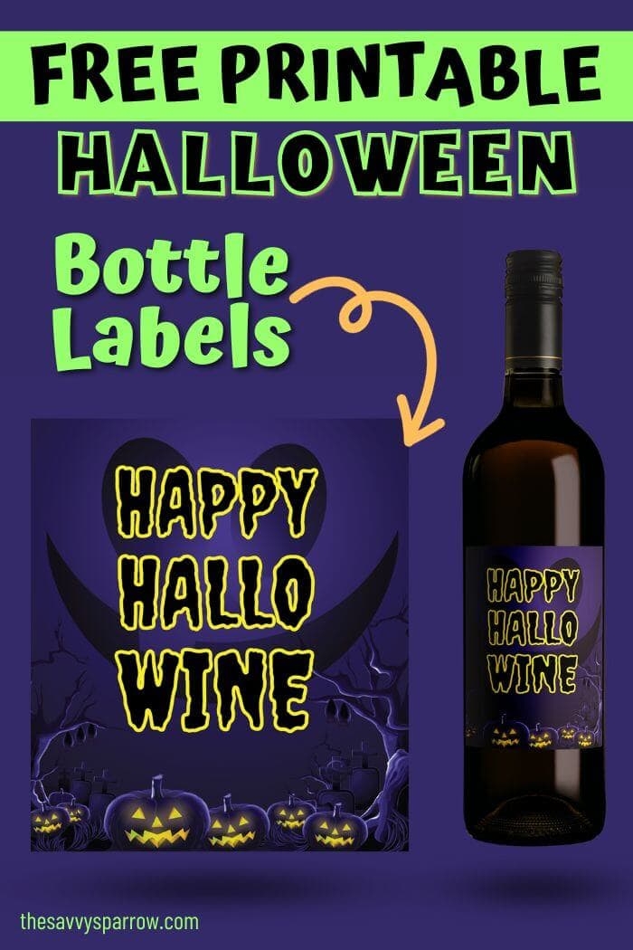 Free Printable Halloween Wine Bottle Labels For Spooky Gifts 