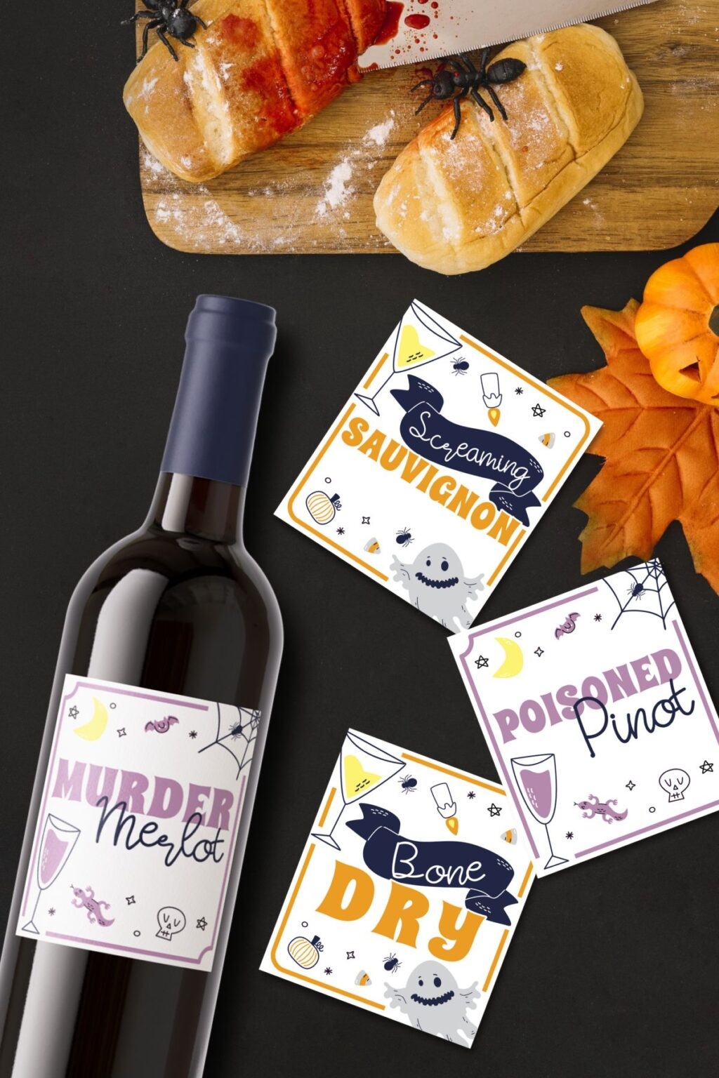 Free Printable Halloween Wine Bottle Labels Savor Savvy