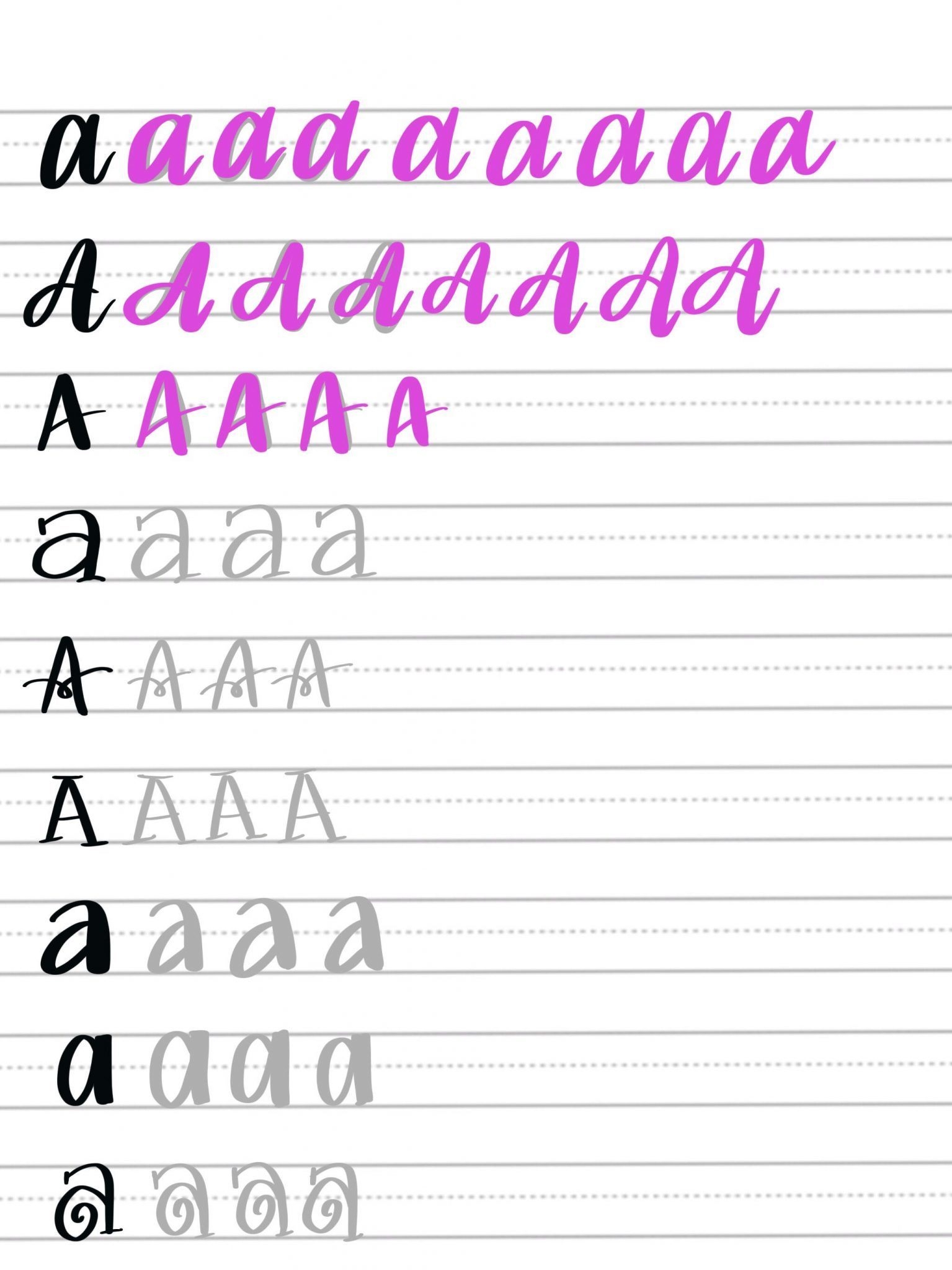 Printable Hand Lettering Practice Sheets
