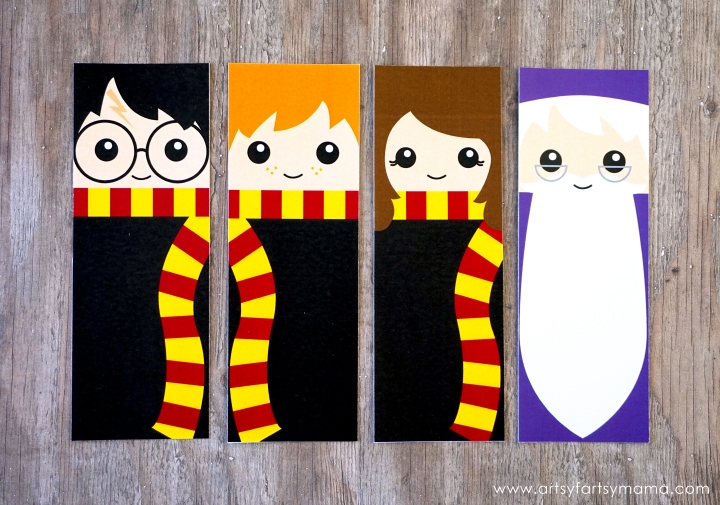 Free Printable Harry Potter Hogwarts House Bookmarks Artsy fartsy Mama
