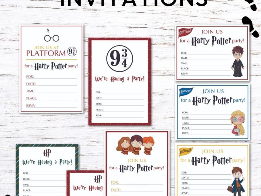 Free Printable Harry Potter Themed Party Invitations Artofit