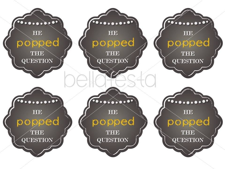 Free Printable He Popped The Question Template Printable Templates