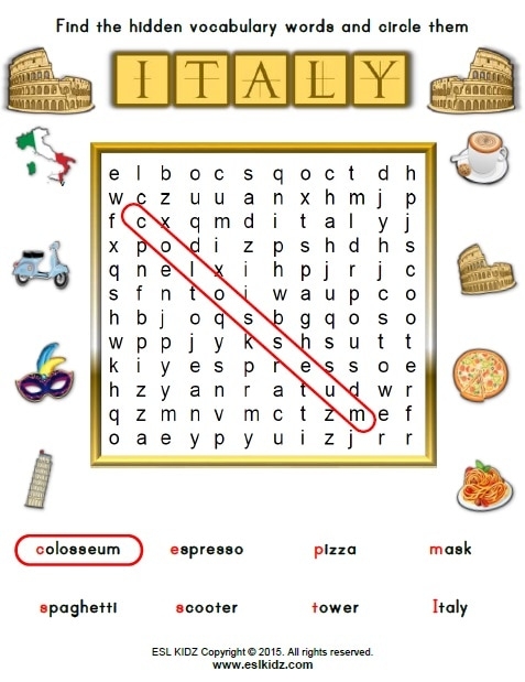 Free Printable Italian Worksheets Printable Templates