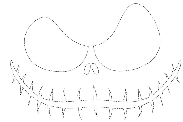 Free Printable Jack Skellington Pumpkin Carving Stencil Templates
