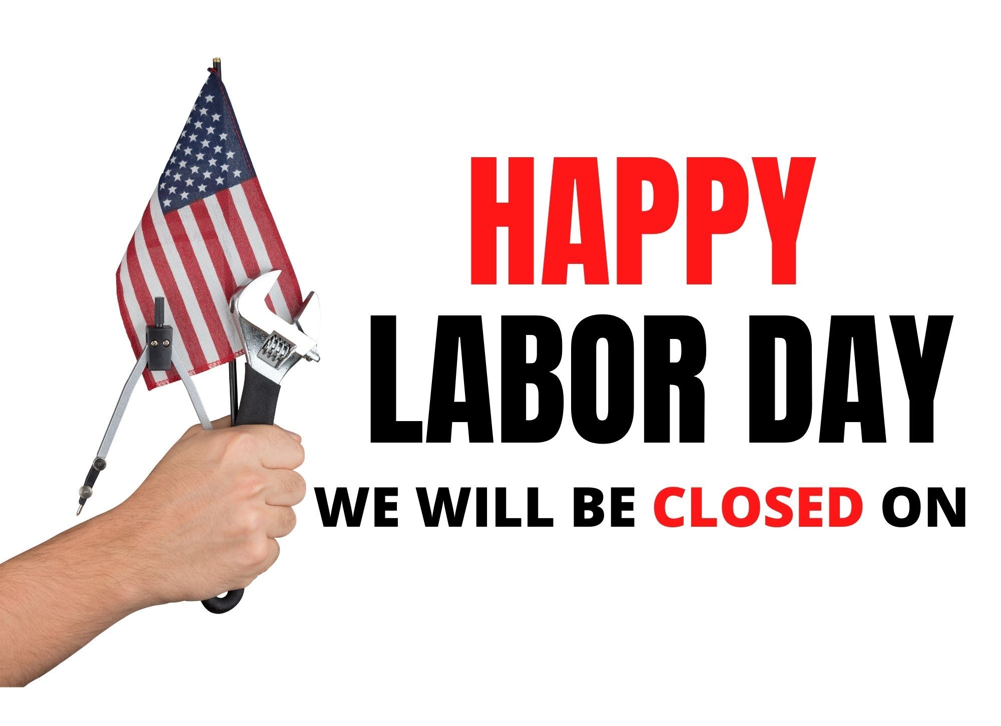 Free Printable Labor Day Closed Sign Template