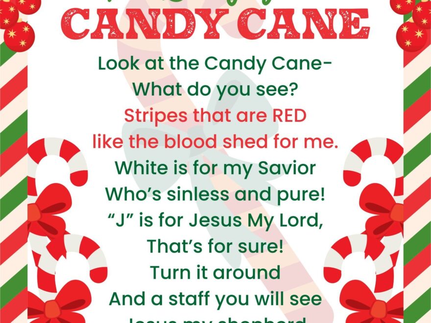 Free Printable Legend Of The Candy Cane Printable Calendars AT A GLANCE