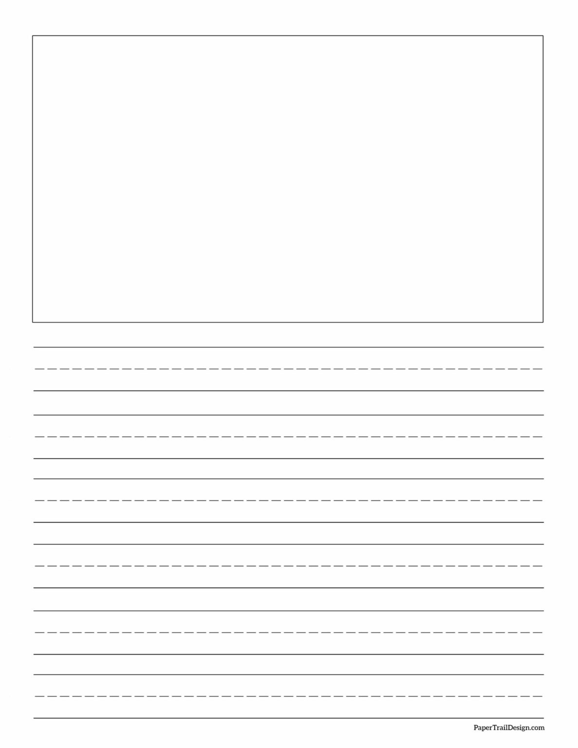 Free Printable Lined Paper With Picture Box