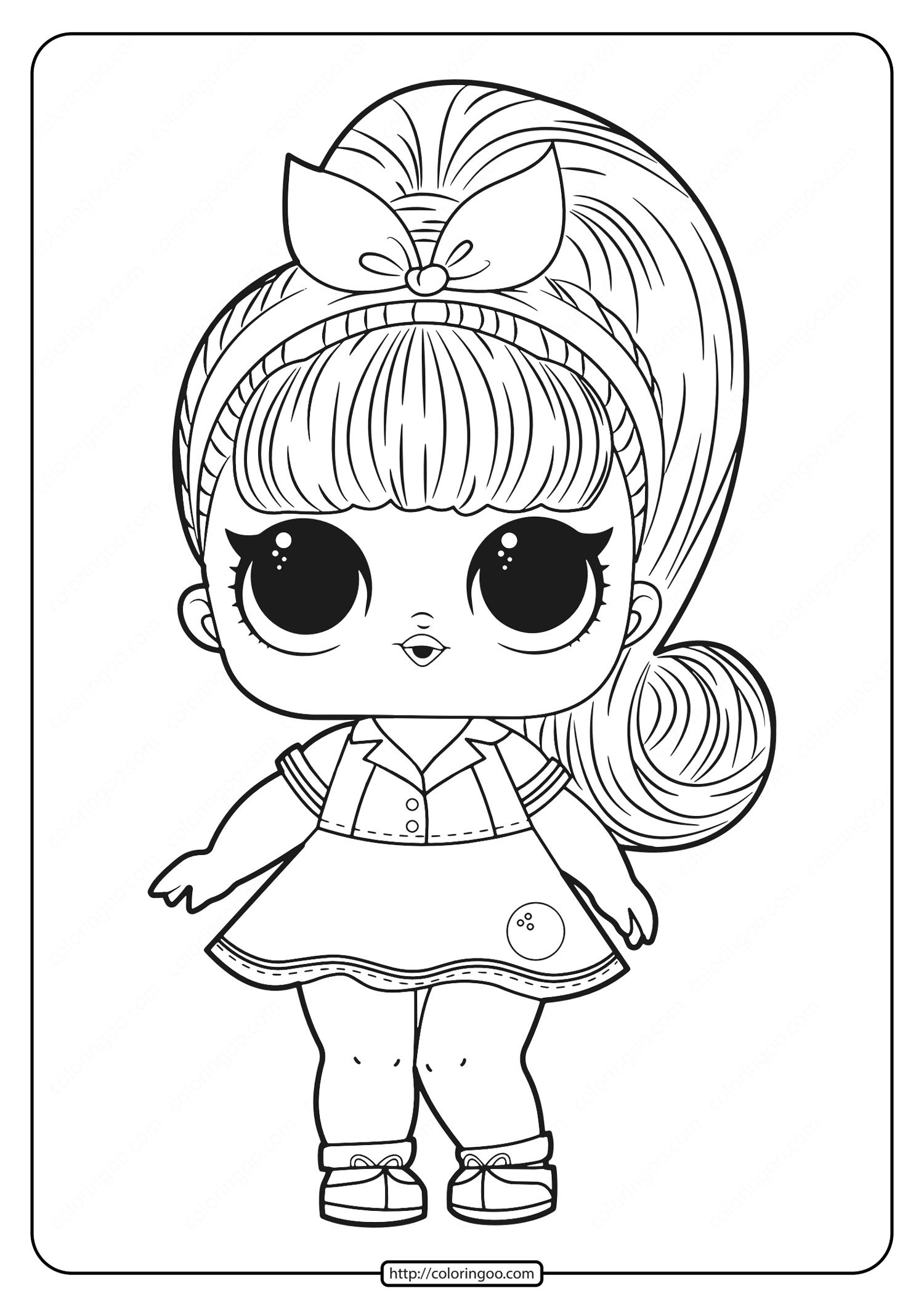 Free Printable LOL Dolls Coloring Pages Book For Kids 